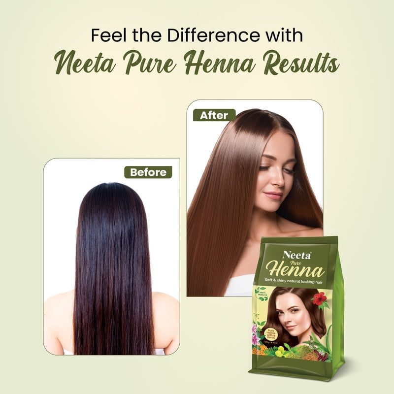 Neeta 100% Natural Pure Henna with 9 Herbs for hair, Chemical Free