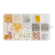 Bead Kits for Jewerly Making - 600pcs Bead Craft Set - DIY Bracelets, Necklaces, and Earrings Supplies Box - Arts and Crafts for Kids, Girls, Teens, Adults - Yellow Stone - Assortment 223