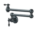 thumbnail image 1 of Kitchen Faucet Pot Filler Double Joint Spout Folding Stretchable Swing Arm, Wall Brass Single Hole Two Handle Kitchen Sink Tap ,Versatile Features, 1 of 7