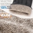 thumbnail image 3 of Leather Gloves for Men, Warm Wool Lined PU Leather Winter Gloves Touchscreen Texting,Driving Gloves Men Waterproof, 3 of 8
