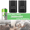 thumbnail image 4 of E ERSY Battery Charger Sets Compatible with Xbox 360 Batteries,  3600mAh Rechargeable Batteries Compatible with Xbox 360 Batteries, 4 of 4