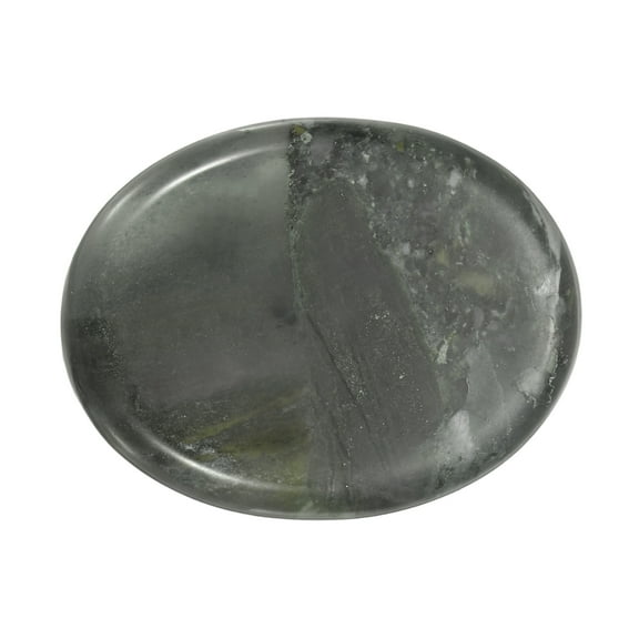 Uxcell Thumb Worry Stone for Anxiety, Natural Oval Crystal Stone, Polished Gemstone Hand Carved Pocket Rock Anxiety Crystals for Women Stress Gifts Meditation, Green Red