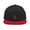 Black/ Red, variant on Red Corner Embroidered Flat Bill Snapback Hat