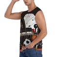 thumbnail image 3 of Lsque Casino And Sports Print Men's Cotton Blend Sleeveless Muscle Shirts (S-3XL)- Moisture Wicking, Odor Protection, UPF 30+,Small, 3 of 8