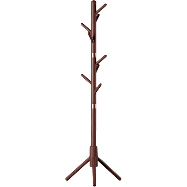 PEKJI Wood Coat Rack With 8 Hooks Standing Clothes Rack Portable Garment Rack \u200espace Saving Coat Hanger Easy Assembly