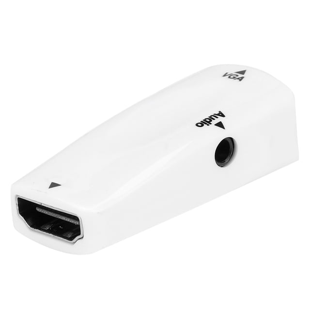 Ccdes Accesorio de audio, interfaz multimedia HD de resolución 1080P a adaptador VGA Adaptador de audio de bajo consumo de energía para computadoras para conversión de video para