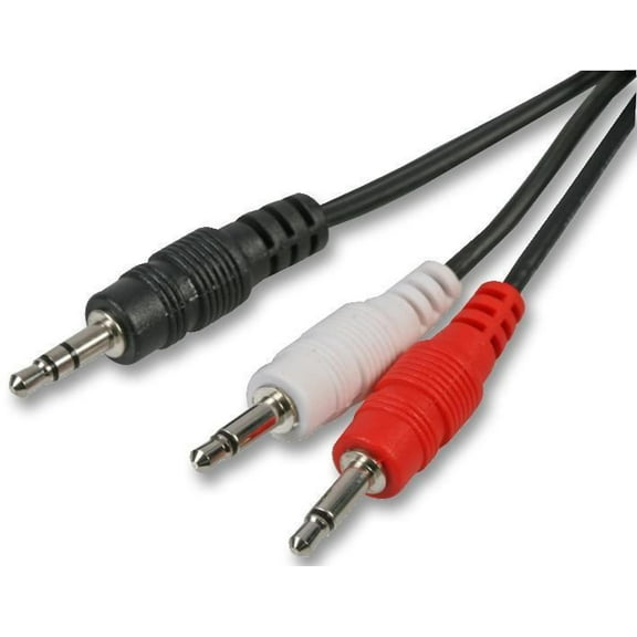 PRO SIGNAL - 3.5mm Stereo Jack Plug to 2x Mono Jack Plugs Lead, 3m Black