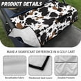 thumbnail image 6 of Whosucclay Cow Print Pattern Golf Cart Seat Cover, Breathable Anti-Slip 4 Front Storage Pockets Golf Cart Seat Protector for Club Car EZGO Yamaha, 52.36" x 32.28", 6 of 7