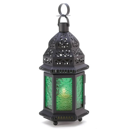 GREEN GLASS MOROCCAN LANTERN (2-Pack)