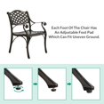 thumbnail image 6 of VIVIJASON 2-Piece Patio Cast Aluminum Dining Chairs, All Weather Outdoor Bistro Dining Chair Set for Balcony, Lawn, Garden, Backyard, Lattice Design Antique Bronze, 6 of 7