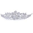 thumbnail image 1 of Hermosa flor de material cristal Diadema de de imitación Tiara Velo Boda nupcial Prom mayimx Preciosa Crystal Flower Rhinestone Corona Diadema tiara nupcial de la boda Prom Nuevo, 1 of 6