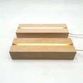 thumbnail image 2 of Lamp Base Wooden Wood Bracket Table Lamps Base Lighting Accessories DIY 3D Lights Night Light Holder, 2 of 6