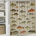 thumbnail image 6 of Orinice  Fish Shower Curtain for Man Rustic Retro Fishing Fisherman Shabby Chic Educational Underwater Farmhouse Men Cabin Lake Country  Waterproof Bathroom Home Decor 36x72, 6 of 7
