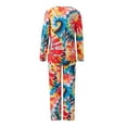 thumbnail image 3 of Baywell Maternity Nursing Pajama Set Long Sleeve Top & Pants with Pockets Breastfeeding Sleepwear Double Layer Pregnancy Multicolor XL, 3 of 10