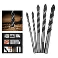 thumbnail image 2 of S SERENABLE 6-12mm Multifunctional Ceramic Wall Glass Drilling Hole Working Set Black 5PCS, 2 of 9