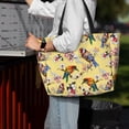 thumbnail image 7 of Xecao Beautiful Bright Birds And Flowers for versatile beach bag for women includes zipper pockets and waterproof material, ideal for vacations and adventures., 7 of 7
