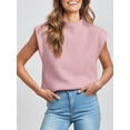 thumbnail image 6 of Douhoow Women Sweater Vest Sleeveless Mock Neck Knit Tops Solid Color Loose Crop Top, 6 of 8