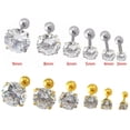 thumbnail image 3 of Pendientes de acero inoxidable de 4 puntas para mujer y hombre, aretes de circonita para oreja, Tragus, cartílago estándar, joyería de lóbulo para Piercing Daith, 1 pieza, 3 of 4