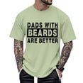 thumbnail image 2 of adaychics Funny T Shirts for Men Dads with Beards are Better Trendy Short Sleeve Graphic T Shirt Cotton Tops for Dating, 2 of 8
