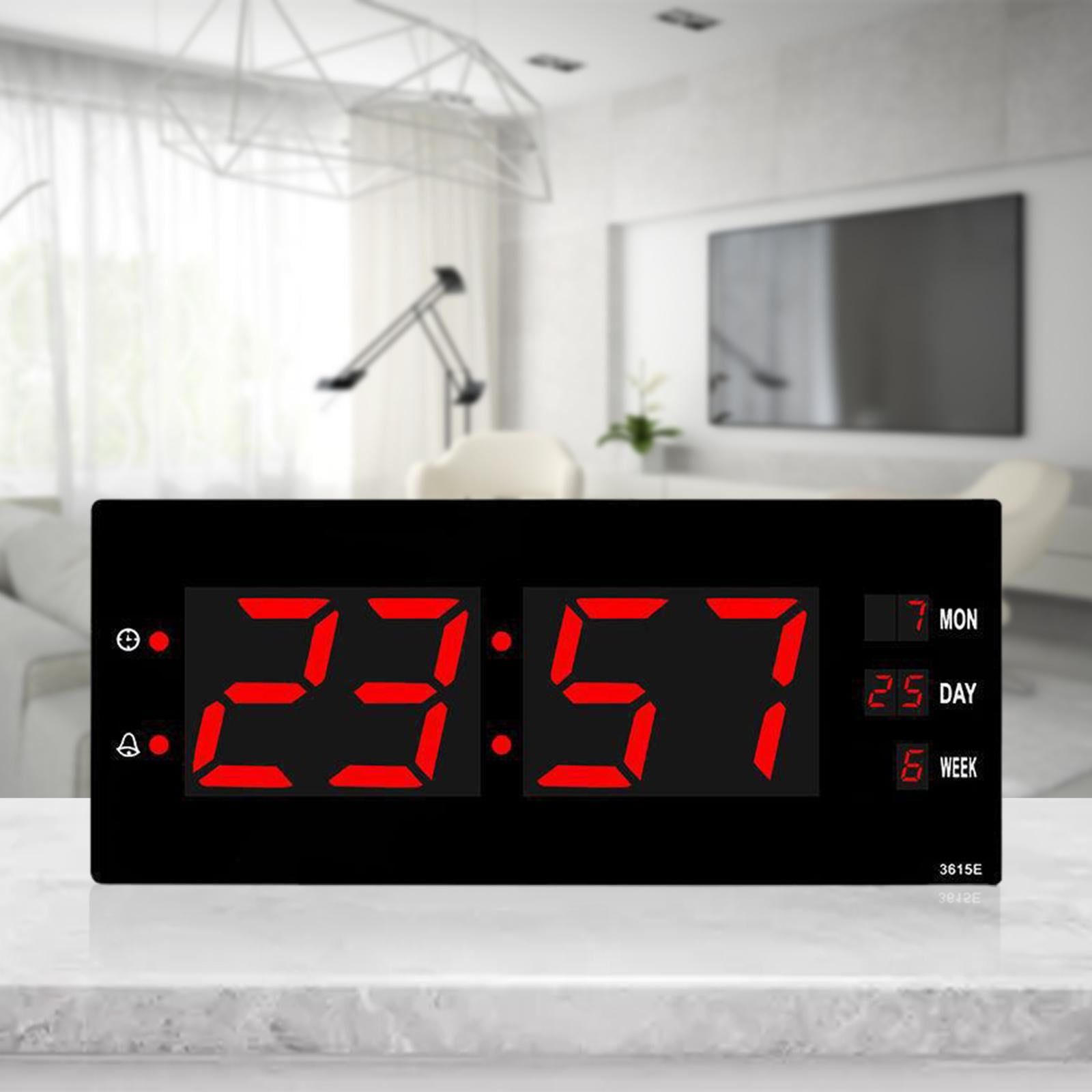 Axioma Large Display 13" Digital LED Wall Clock Wall Mountable Desk & Wall Calendar Day Timer with Calendar for Home Decor School Gym