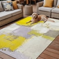 thumbnail image 2 of Fsddascl Yellow Outdoor Rug for Patio/Deck/Porch, Non-Slip Large Area Rug 6 x 9 Ft, Modern Geometric Grey Oil Painting Abstract Indoor Outdoor Rugs Washable Area Rugs, Reversible Camping Rug Carpet, 2 of 5