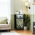 thumbnail image 2 of Dresser for Bedroom with 4 Storage Drawers Farmhouse Dandelion Rustic Flower Barn Wooden Fence Dandelions Grass Dressers Chest of Drawers Steel Framed Fabric Closet Organizers for Entryway, 2 of 7