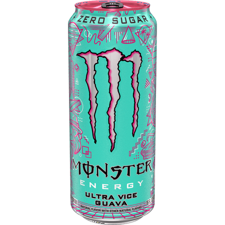 Monster Energy Ultra, Vice Guava, Zero Sugar Energy Drink, 16 fl oz Can