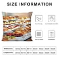 thumbnail image 5 of Orinice Pastries Desserts Buffet Graphic Decorative Cushion Throw Pillow Cover for Home Couch Living Room Bed Sofa Short Plush 1PC 18x18in, 5 of 5