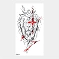 thumbnail image 4 of Pegatina de papel para tatuaje de animales, tigre, león, cabeza de lobo, medio brazo, pegatina grande de transferencia de agua, 4 of 6