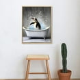 thumbnail image 4 of Nawypu Funny Bathroom Wall Art Dolphin And Penguin Bathroom Pictures For Wall Bathroom Wall Decor Animals In Bathtub Canvas Prints Artwork Paintings Decorations For Bathroom Bedroom Framed, 4 of 4