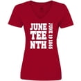 thumbnail image 3 of Inktastic Juneteenth June 19, 1865 Women's V-Neck T-Shirt, 3 of 5