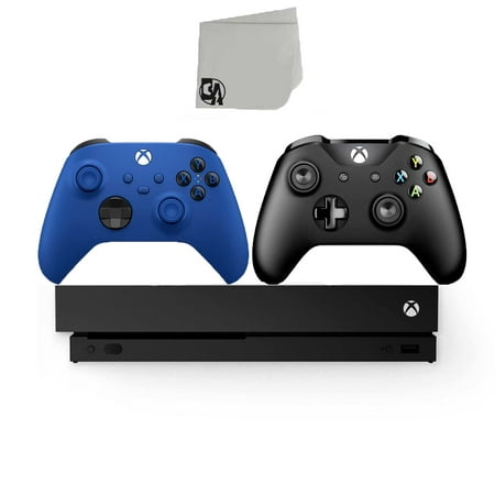 Microsoft Xbox One X 1TB Gaming Console with Shock Blue Controller Included BOLT AXTION Bundle Used