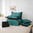 thumbnail image 6 of Homewish Geometric Stripe Line 7-Piece Twin Bedding Sets,Cyan Leopard Print Bedding Comforter Set,Chic Cheetah Pattern Sheet Sets For Adults,Super Cozy Room Decor Reversible, 6 of 8