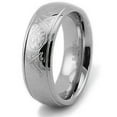 thumbnail image 2 of Tioneer Stainless Steel Embossed Floral CZ Wedding Band Ring, 2 of 5