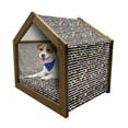 thumbnail image 1 of Colorful Pet House, Hand Drawn Grunge Inspired Composition of Circles and Dots on Stripped Backdrop, Outdoor & Indoor Portable Dog Kennel with Pillow and Cover, 5 Sizes, Multicolor, by Ambesonne, 1 of 5