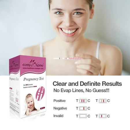 Easy@Home Pregnancy Test Strips for Early Detection, Fertility Test Kit, 20 HCG Tests, Powered by Premom Ovulation Predictor iOS and Android APP, New Version- EZW1-S-20 20 Count (Pack of 1