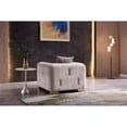 thumbnail image 4 of Pemberly Row Thick Velvet Fabric 3Pc Living Room Set Made With Wood in Beige, 4 of 14