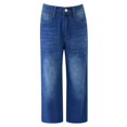 thumbnail image 4 of WILLBEST Pantalones Mujer Pantalones Vaqueros Casuales de Pierna Ancha para Mujer, Pantalones Vaqueros Holgados de Corte Holgado, Cintura Alta, Cómodos y Elásticos, a La Moda Extra Grande, 4 of 4