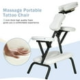 thumbnail image 5 of Portable Massage Chair Folding Tattoo Salon Spa Chair W/Carrying Case, Adjustable Lightweight Travel Therapy Chair, White, 5 of 5