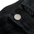 thumbnail image 4 of Jinda Men's Denim Trousers Slim Fit Jeans Chic Stretch Straight Mid Rise Ripped Distressed Black 28, 4 of 4