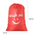 thumbnail image 3 of Bearachild Bolsa de almacenamiento de ropa sucia plegable con cordón para dormitorio, hogar, dormitorio, viaje, organizador de ropa sucia Almacenamiento y organización del hogar rojo L Bearachild HA2137-03, 3 of 5