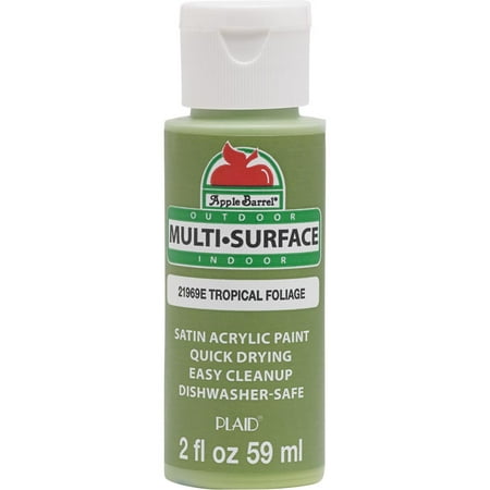Le Barrel Multi Surface Satin Acrylic Paints Tropical Foliage Le Barrel Multi Surface Satin Acrylic Paints Tropical Foliage Green Paint 2 Oz