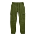 thumbnail image 6 of uublik Boy Girl Sweatpants Size 4T-13 Kids Cargo Pants Elastic Waist Lightweight Outdoor Jogger Pants Army Green, 6 of 6