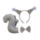 thumbnail image 1 of Kit de disfraz de cola de animal para cosplay, diadema para fiestas temáticas de animales, fiestas, decoración gris, 1 of 8