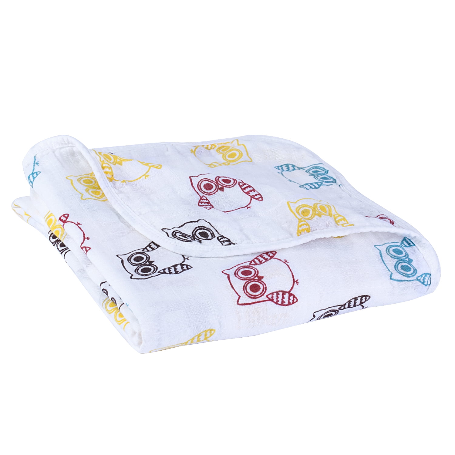 Baby Cotton Swaddle Blankets 4 Layer Soft & Breathable Receiving