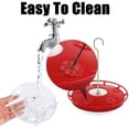 thumbnail image 4 of 16 oz Plastic Disc Hummingbird Feeders for Outdoors Hanging, Leak-Resistant Nectar Feeder with 5 Ports, Wide Mouth Easy Clean & Refill, Built-in Ant Moat for Garden Backyard, 4 of 9
