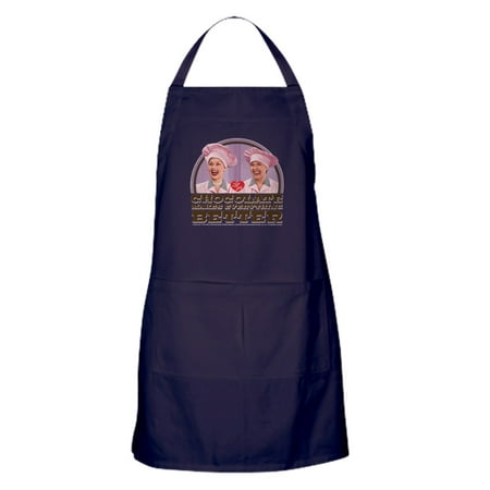 CafePress - I Love Lucy: Chocolate Makes Everythi - Kitchen Apron with Pockets, Grilling Apron, Baking Apron