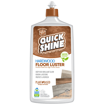 Quick Shine High Traffic Hardwood Floor Luster, 27 fl oz, Unscented Household Floor Cleaner & Polish