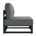 thumbnail image 3 of Modway Tahoe Outdoor Patio Powder-Coated Aluminum Modular Armless Chair in Gray Charcoal, 3 of 9