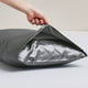 thumbnail image 2 of Juego de fundas de almohada de seda para cabello y piel, tejido satinado, lujo asequible, diseño de cremallera oculta, suave, transpirable y refrescante, paquete de 2 (51 x 76 cm, gris oscuro), 2 of 4